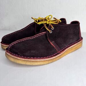 Clarks Originals Desert Trek Boot Mens 10 M Brown Suede Split Toe Crepe Sole